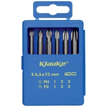 Bit set, 6 pcs, 1/4", 73 mm