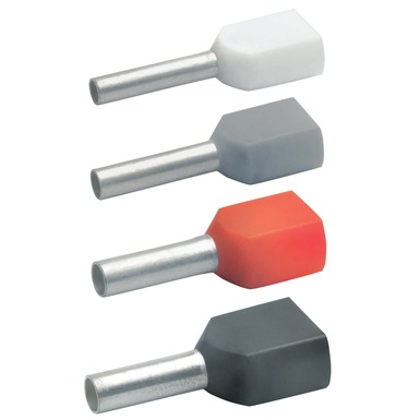 Insulated twin cable end sleeves