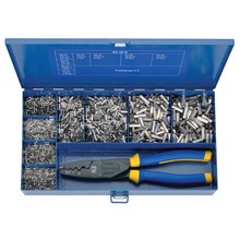 SK 32 B Steel assortment box with cable end-sleeves and crimping tool