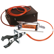 SSG hydraulic safety cutting units with foot pump to max. 105 mm dia.